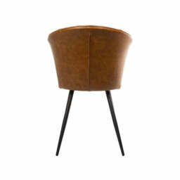 Quillera Dining Chair Vegan Leather Tan SET OF 2 - thumbnail 2