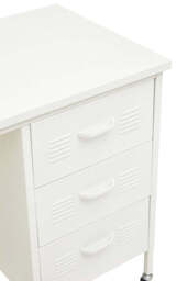 Arden 3-Drawer Desk in White - thumbnail 3