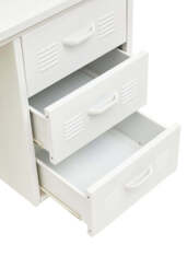 Arden 3-Drawer Desk in White - thumbnail 2
