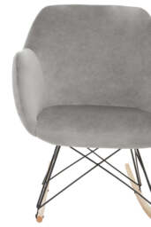 Fresco Small Rocking Chair – Grey Velvet - thumbnail 5