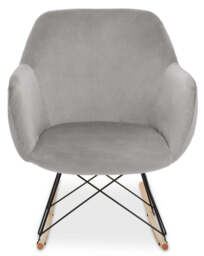 Fresco Small Rocking Chair – Grey Velvet
