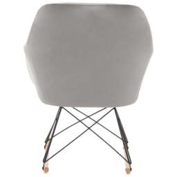 Fresco Small Rocking Chair – Grey Velvet - thumbnail 6