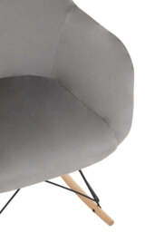 Fresco Small Rocking Chair – Grey Velvet - thumbnail 4