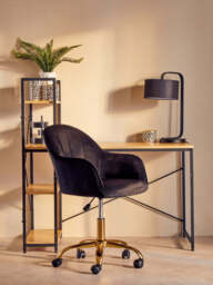 Willow Desk with Shelves – Light Yellow - thumbnail 2