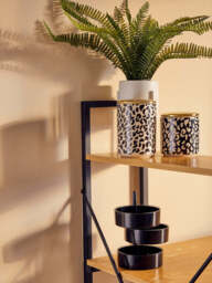 Willow Desk with Shelves – Light Yellow - thumbnail 1