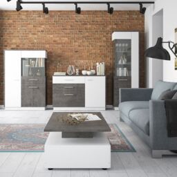 Zingaro Tall Glazed Display Cabinet Left Hand