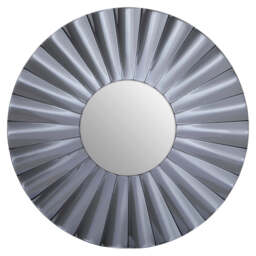 Glenmore Round Wall Mirror – Grey - thumbnail 1