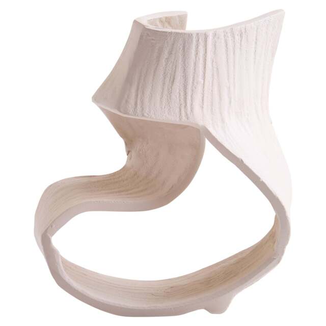 Small Terrace Swirl Cream Sculpture Abstract - image 1