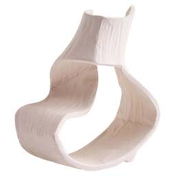 Small Terrace Swirl Cream Sculpture Abstract - thumbnail 2