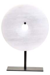 Sculpture Grey 20cm Round Marble Calvion Dia Disc Small