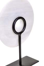 Sculpture Grey 20cm Round Marble Calvion Dia Disc Small - thumbnail 3