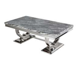 Arriana Dining Table – Luxury Modern Statement Piece - Black and Gold Marble / 1.8 M - thumbnail 5