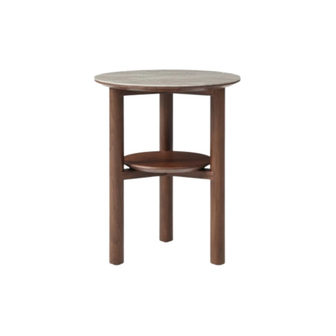 Willow Lamp Table with Shelf – Rustic Wooden Side Table - image 1