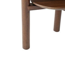 Willow Lamp Table with Shelf – Rustic Wooden Side Table - thumbnail 4