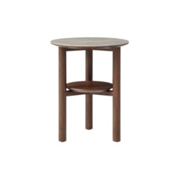 Willow Lamp Table with Shelf – Rustic Wooden Side Table