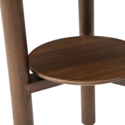 Willow Lamp Table with Shelf – Rustic Wooden Side Table - thumbnail 3