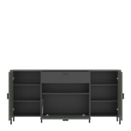 Arundel Sideboard 2 Door 1 Flap 1 Drawer in Green/Grey - thumbnail 2