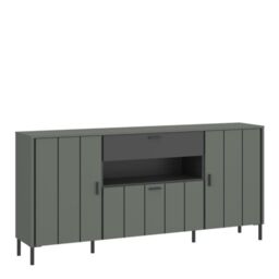 Arundel Sideboard 2 Door 1 Flap 1 Drawer in Green/Grey - thumbnail 3
