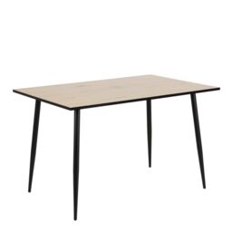 Wilma Dining Table with White Oak Top & Black Legs - thumbnail 2