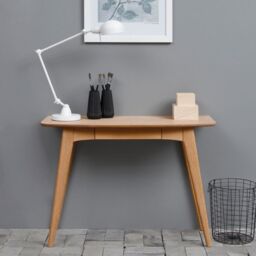 Woodstock Desk in Oak – Modern Wooden Home Office & Study Table - thumbnail 2