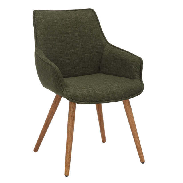 Bude Dining Chair Olive Green Twill SET OF 2 - image 1