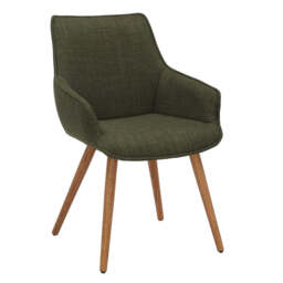 Bude Dining Chair Olive Green Twill SET OF 2