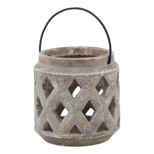 Siena Brown Lattice Decorative Lantern - image 1