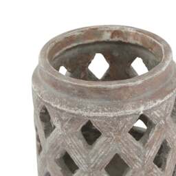 Siena Brown Lattice Decorative Lantern - thumbnail 2