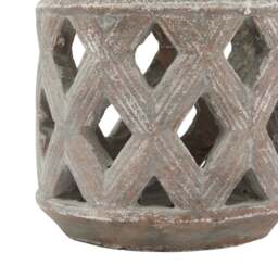 Siena Brown Lattice Decorative Lantern - thumbnail 3