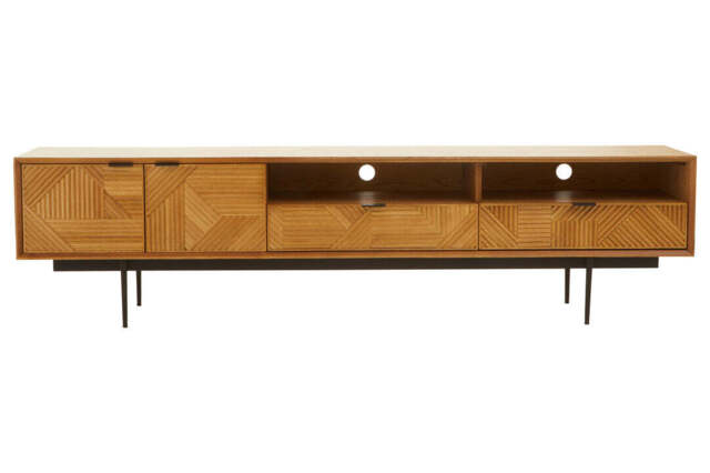 Tunbridge Wooden Media Unit – Natural Finish - image 1