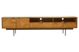 Tunbridge Wooden Media Unit – Natural Finish - thumbnail 1
