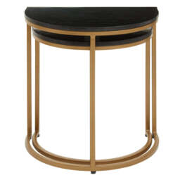 Ashbourne Black Marble Top Table Nest (Set of 2) - thumbnail 6
