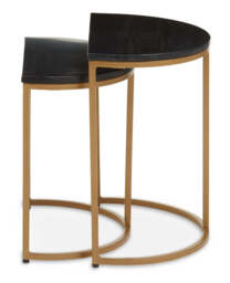 Ashbourne Black Marble Top Table Nest (Set of 2)