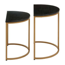 Ashbourne Black Marble Top Table Nest (Set of 2) - thumbnail 5
