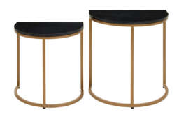 Ashbourne Black Marble Top Table Nest (Set of 2) - thumbnail 4