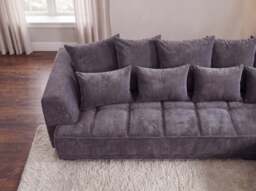 Aluxo Gramercy Group Sofa in Steel Velvet - Promo Corner - thumbnail 4