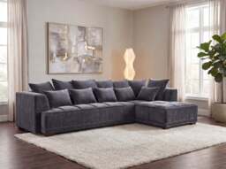 Aluxo Gramercy Group Sofa in Steel Velvet - Promo Corner - thumbnail 2