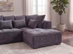 Aluxo Gramercy Group Sofa in Steel Velvet - Promo Corner - thumbnail 5