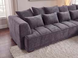 Aluxo Gramercy Group Sofa in Steel Velvet - Promo Corner - thumbnail 6