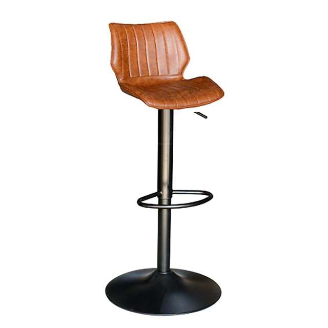Junelle Gas Lift Bar Stool Vegan Leather Tan SET OF 2 - image 1