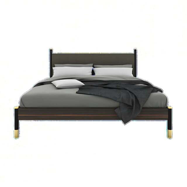 Bali Bed – Modern Wooden Frame in Grey Finish - KINGSIZE GREY 1606 x 2030 x 1110 mm