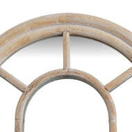 Tall Washed Wood Arched Window Mirror - thumbnail 2