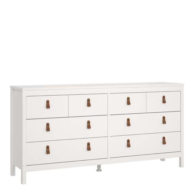 Barcelona Double Dresser 4+4 Drawers in White - image 1
