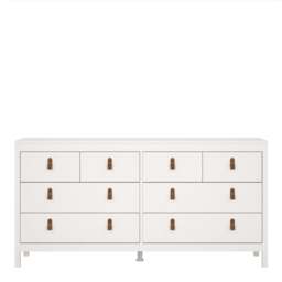 Barcelona Double Dresser 4+4 Drawers in White - thumbnail 2