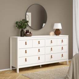 Barcelona Double Dresser 4+4 Drawers in White - thumbnail 6