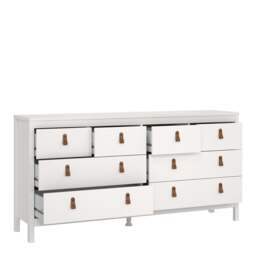 Barcelona Double Dresser 4+4 Drawers in White - thumbnail 4