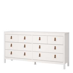 Barcelona Double Dresser 4+4 Drawers in White - thumbnail 3