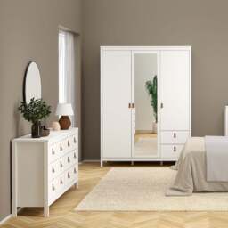 Barcelona Double Dresser 4+4 Drawers in White - thumbnail 5