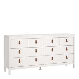 Barcelona Double Dresser 4+4 Drawers in White - thumbnail 1