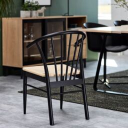 Cassandra Dining Chairs with Armrests in Black  Set of 2 - thumbnail 3
